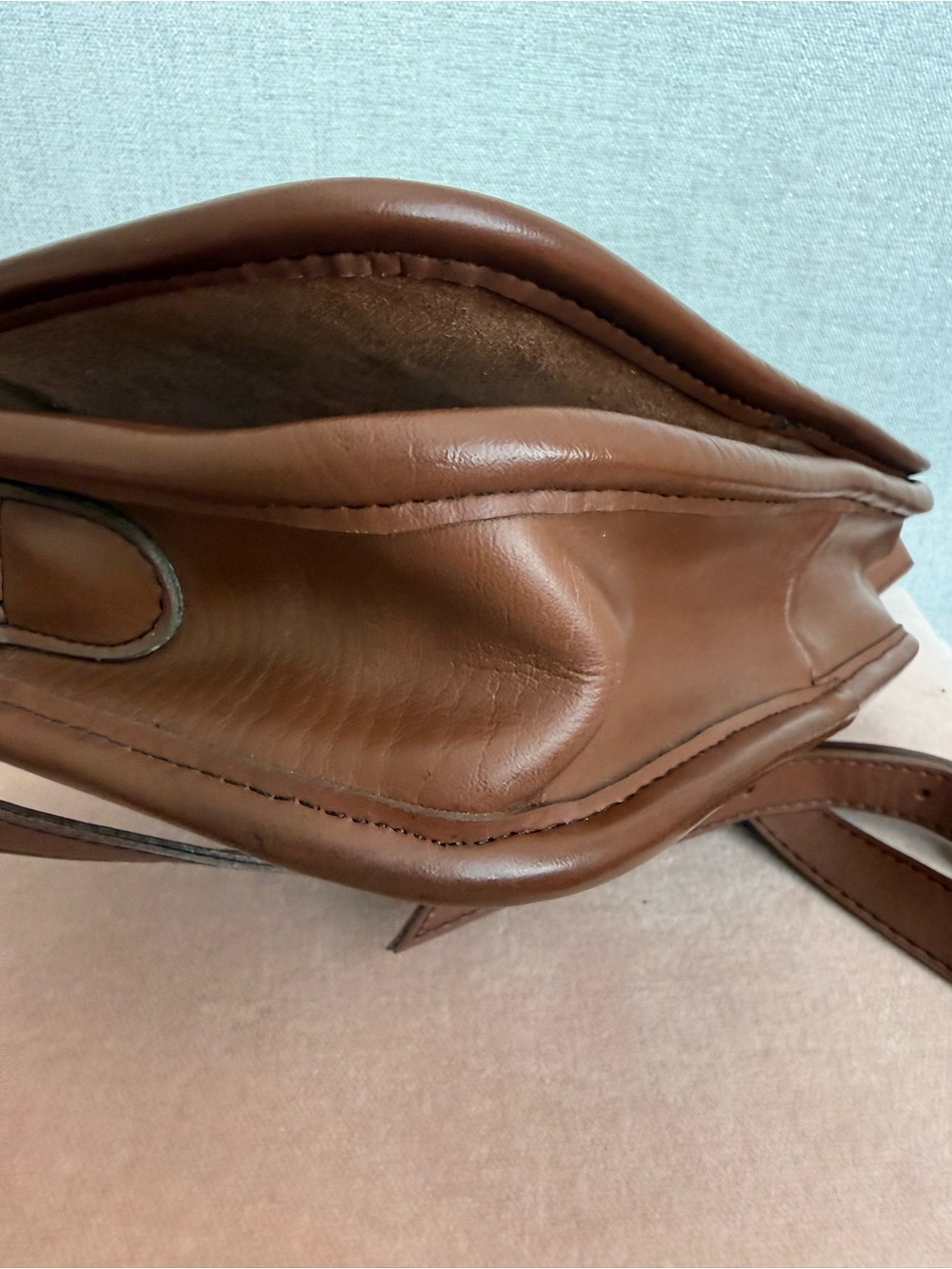 Vintage Coach Penny Pocket Purse Bag Brown Glove Tanned Leather USA - Picture 6 of 16
